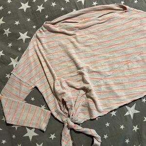 Free People Drop Shoulder L/S Crop Top